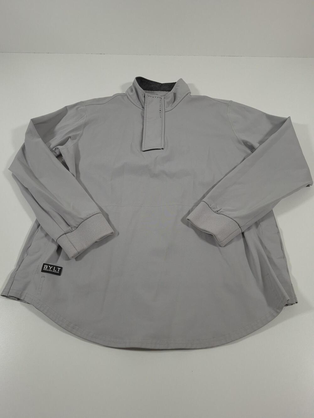 BYLT Elite+ Fairway Pullover Jacket Mens L Gray Golf Softshell Windbreaker